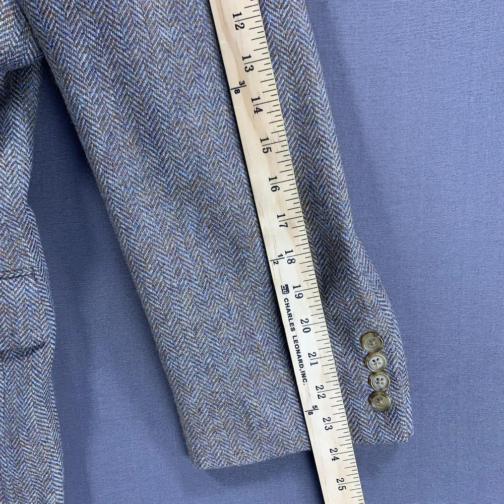 Southwick Blazer Mens 50R Beige Herringbone Wool Tweed Sport Coat‎ Made In USA